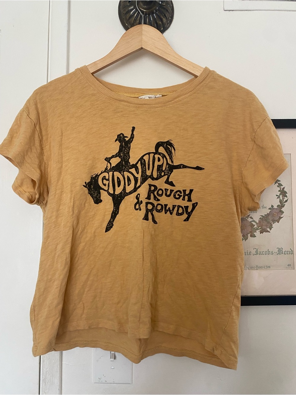 Boutique Yellow graphic tee